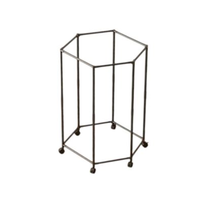 Τροχήλατη κρεμάστρα δαπέδου εξάγωνη - YH9913-1 - 114319 - Black