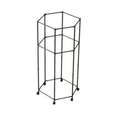 Τροχήλατη κρεμάστρα δαπέδου εξάγωνη 2 επιπέδων - YH9913-2 - 114326 - Black