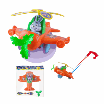 120024 Συρόμενο παιχνίδι Αεροπλανάκι με Κουνέλι - 391 - 117267