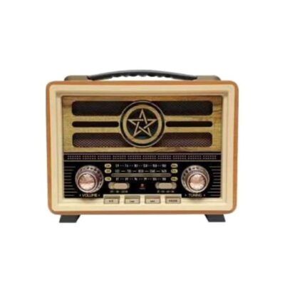 120257-1 Επαναφορτιζόμενο ραδιόφωνο Retro - MD-2026 - 120257 - Yellow/Beige