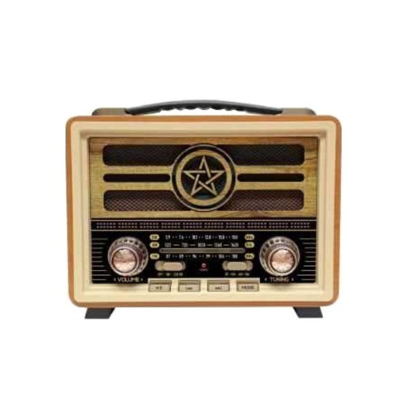 Επαναφορτιζόμενο ραδιόφωνο Retro - MD-2026 - 120257 - Yellow/Beige