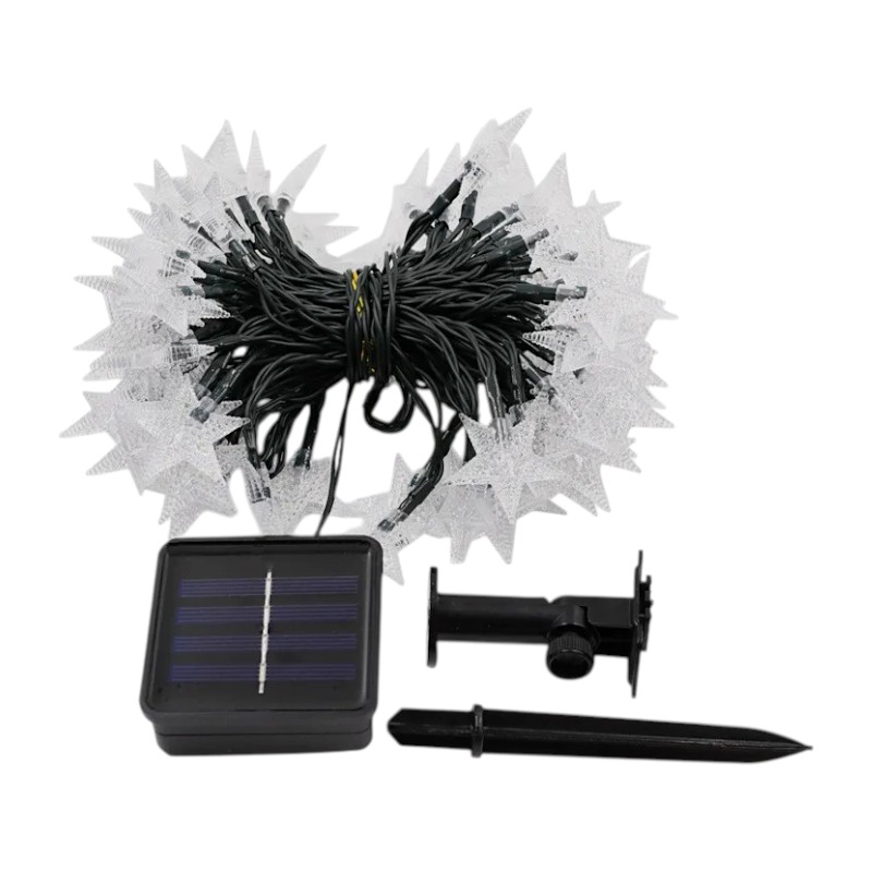 Ηλιακή γιρλάντα φωτισμού LED - Αστέρι - 5m+1m - 20D - 152851 - Warm White