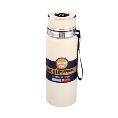 168441-3 Φορητό παγούρι-θερμός με ψηφιακό θερμόμετρο - 800ml - 168441 - White