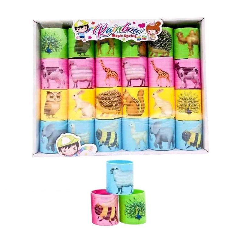 Σετ ελατήρια πολύχρωμα με ζωάκια - 24pcs - SM45-284 - 215288