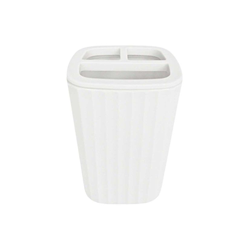 Θήκες οδοντόβουρτσας πλαστικές σε σετ 5Χ - White - 21530