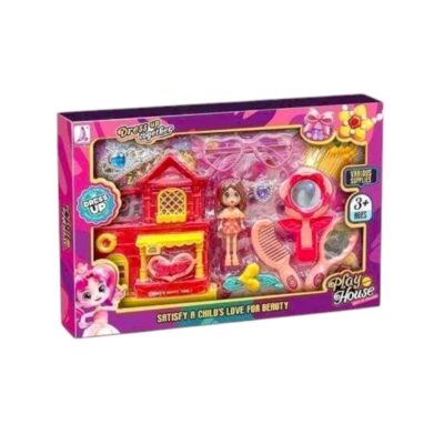 215301 Σετ κούκλα με κουκλόσπιτο mini & αξεσουάρ ομορφιάς - 633-12 - 215301