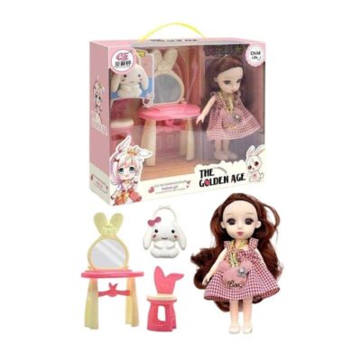 215350 Σετ κούκλα Vintage με τουαλέτα ομορφιάς - B810046 - 215350