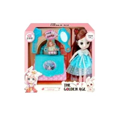 215355 Σετ κούκλα Vintage με αξεσουάρ ομορφιάς - A810026 - 215355