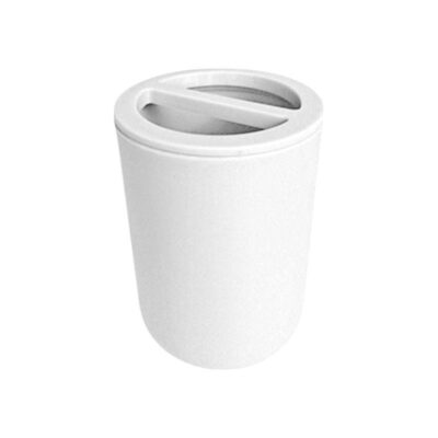 21536 Θήκες οδοντόβουρτσας πλαστικές σε σετ 5Χ - White - 21536