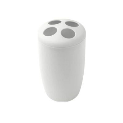 21542-2 Θήκες οδοντόβουρτσας πλαστικές σε σετ 5Χ - White - 21542