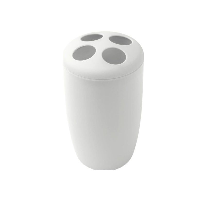 Θήκες οδοντόβουρτσας πλαστικές σε σετ 5Χ - White - 21542