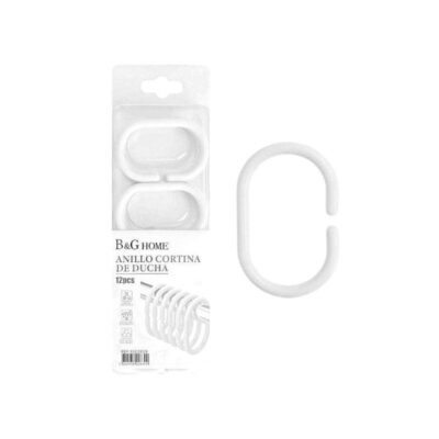 21551-2 Κρίκοι κουρτίνας μπάνιου - White - 21551