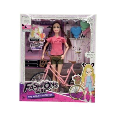 215526 Κούκλα με ποδήλατο & αξεσουάρ - 1063-1 - 215526