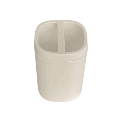 21554-2 Θήκες οδοντόβουρτσας πλαστικές σε σετ 5Χ - Beige - 21554