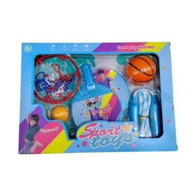 215581-2 Παιδικό σετ άθλησης - Ping Pong - Μπάσκετ - Σχοινάκι - 215581 - Blue