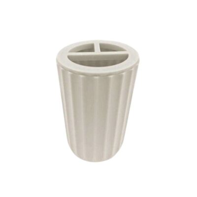 21560-2 Θήκες οδοντόβουρτσας πλαστικές σε σετ 5Χ - Beige - 21560