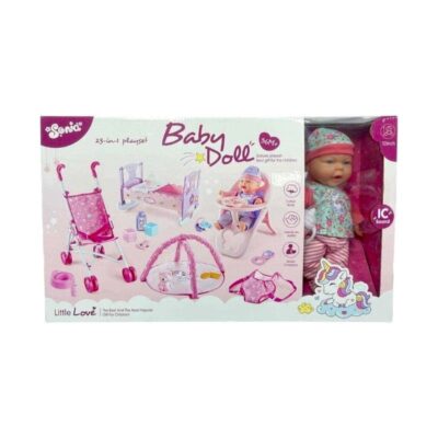 215624 Κούκλα μωρό με πλήρες σετ φροντίδας - SO-6917 - 215624