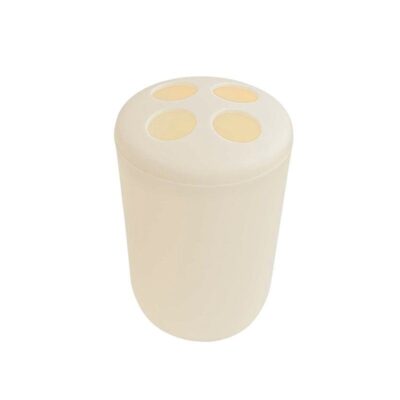 21578-2 Θήκες οδοντόβουρτσας πλαστικές σε σετ 5Χ - Beige - 21578