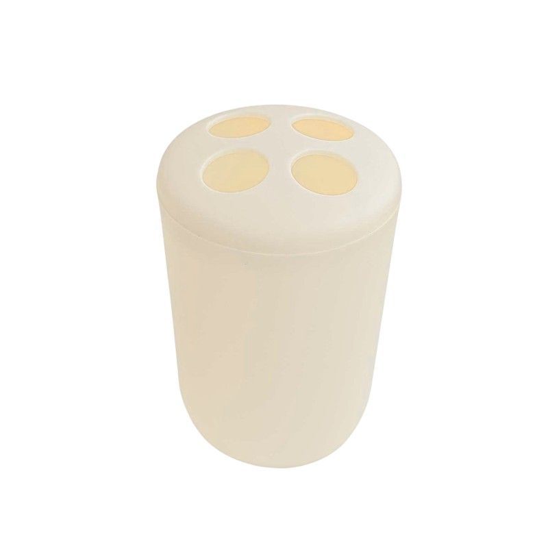 Θήκες οδοντόβουρτσας πλαστικές σε σετ 5Χ - Beige - 21578