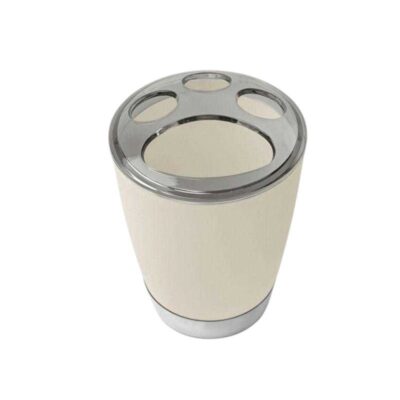 21584-2 Θήκες οδοντόβουρτσας πλαστικές σε σετ 5Χ - Beige - 21584