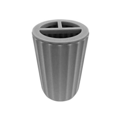 21596-2 Θήκες οδοντόβουρτσας πλαστικές σε σετ 5Χ - Grey - 21596