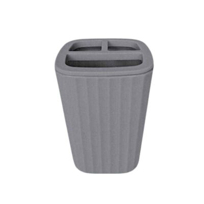 21602-2 Θήκες οδοντόβουρτσας πλαστικές σε σετ 5Χ - Grey - 21602