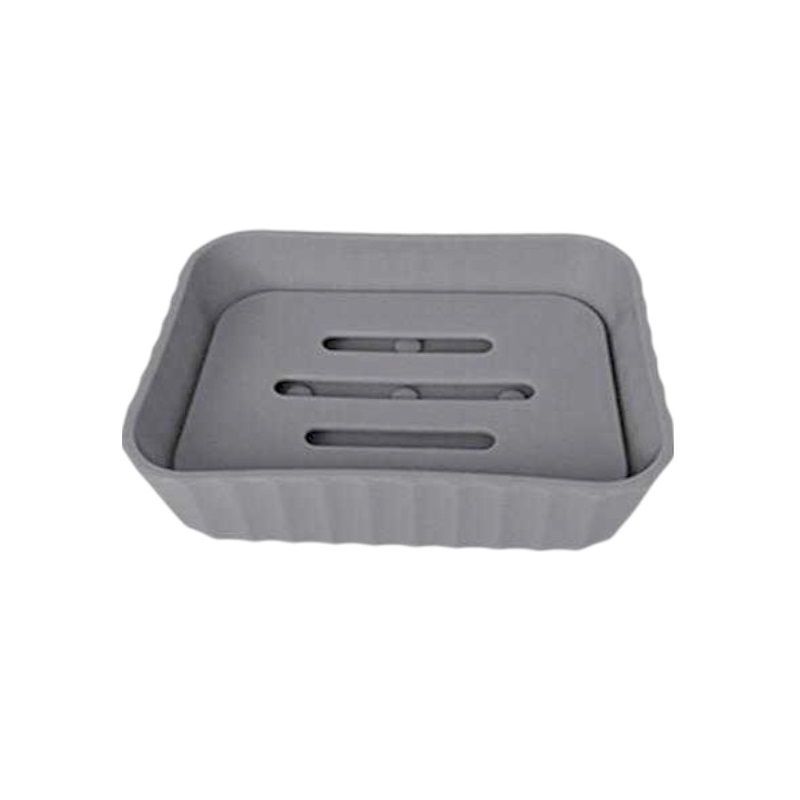 Σαπουνοθήκες μπάνιου πλαστικές σε σετ 9Χ - Grey - 21604