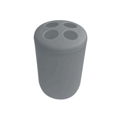 21614-2 Θήκες οδοντόβουρτσας πλαστικές σε σετ 5Χ - Grey - 21614