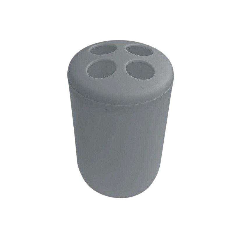 Θήκες οδοντόβουρτσας πλαστικές σε σετ 5Χ - Grey - 21614