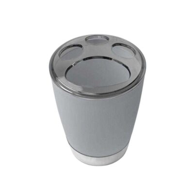 21620-2 Θήκες οδοντόβουρτσας πλαστικές σε σετ 5Χ - Grey - 21620