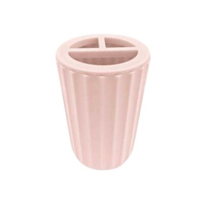 21632-2 Θήκες οδοντόβουρτσας πλαστικές σε σετ 5Χ - Light Pink - 21632