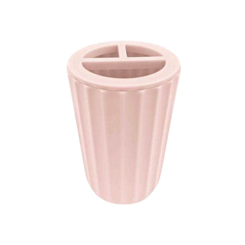 Θήκες οδοντόβουρτσας πλαστικές σε σετ 5Χ - Light Pink - 21632