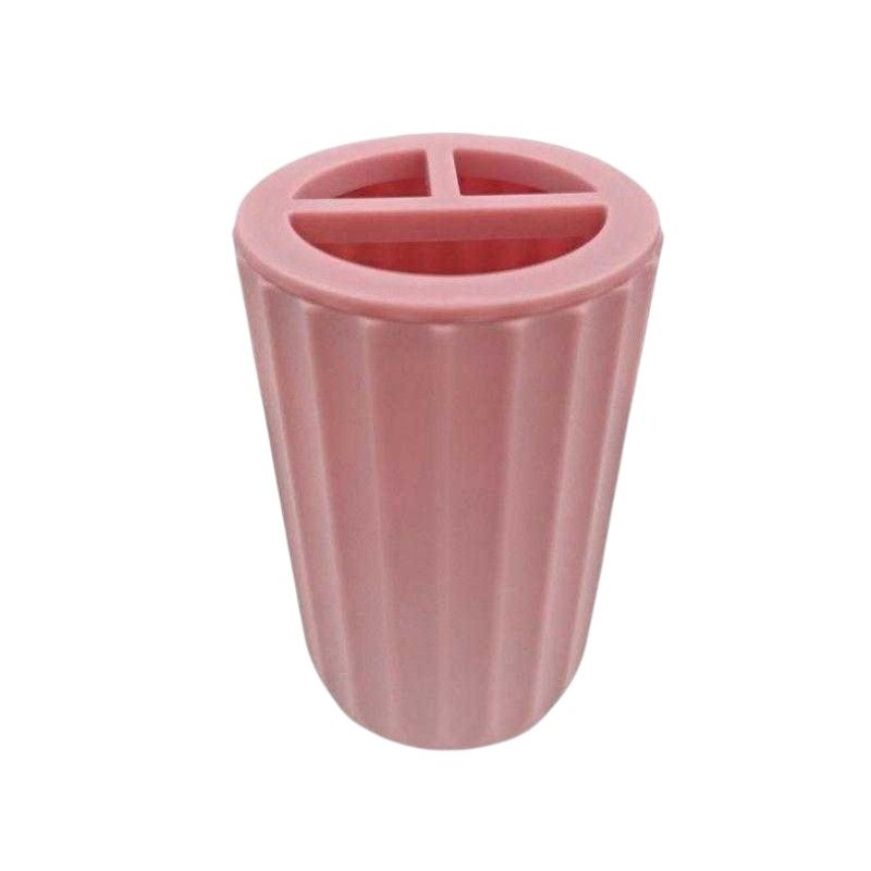 Θήκες οδοντόβουρτσας πλαστικές σε σετ 5Χ - Pink - 21740