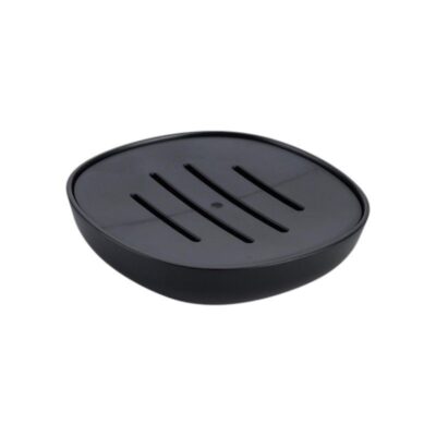 21772-3 Σαπουνοθήκες μπάνιου πλαστικές σε σετ 9Χ - Black - 21772