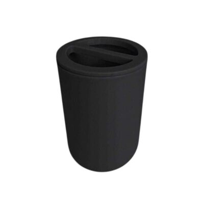 21788 Θήκες οδοντόβουρτσας πλαστικές σε σετ 5Χ - Black - 21788