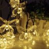 Ηλιακή γιρλάντα φωτισμού LED - Πεταλούδα - 5m+1m - 20D - 152837 - Warm White