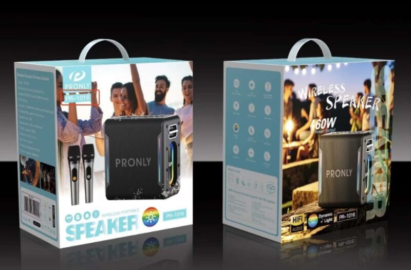 Φορητό ηχείο Bluetooth με 2 μικρόφωνα Karaoke - PR-1016 - 241373