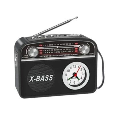 241434-5 Επαναφορτιζόμενο ραδιόφωνο Retro με Bluetooth - PR-1002BT - 241434 - Black