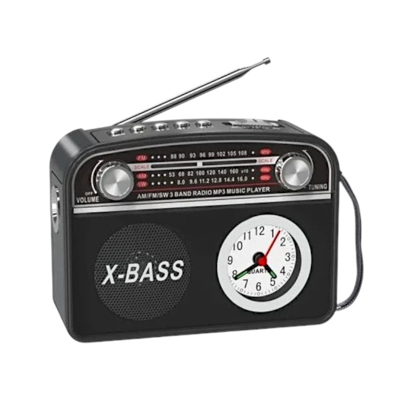 Επαναφορτιζόμενο ραδιόφωνο Retro με Bluetooth - PR-1002BT - 241434 - Black