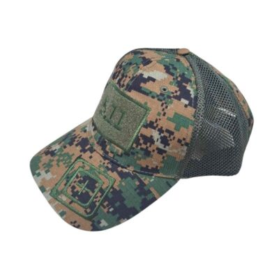 270591-3 Ανδρικό καπέλο jockey στρατιωτικού τύπου - M01 - 270591 - Green/Brown