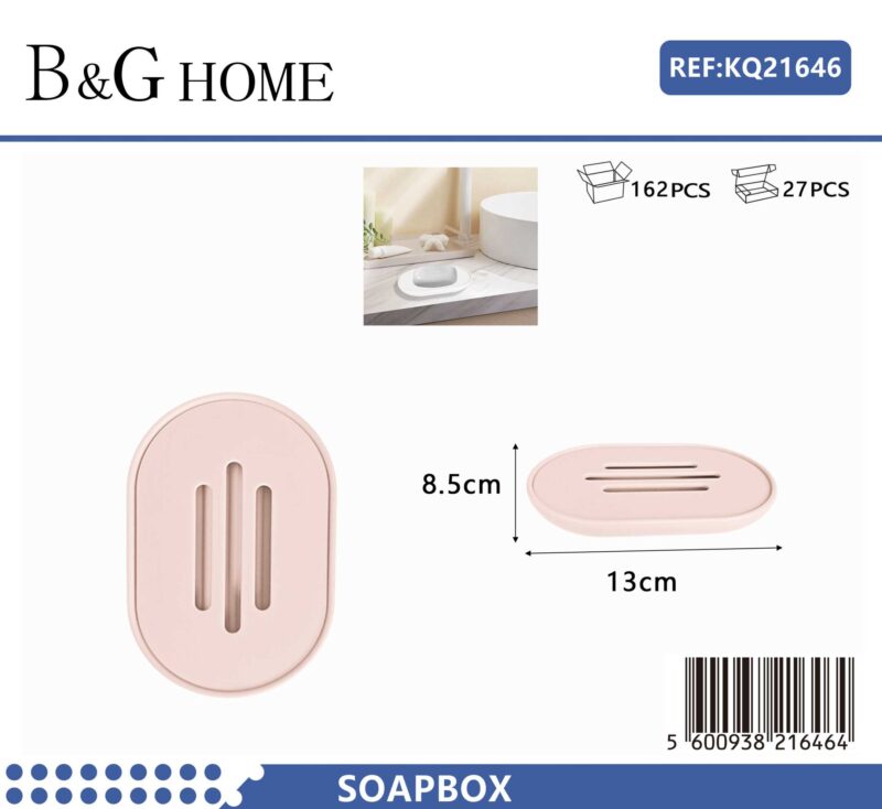 Σαπουνοθήκες μπάνιου πλαστικές σε σετ 9Χ - Light Pink - 21646