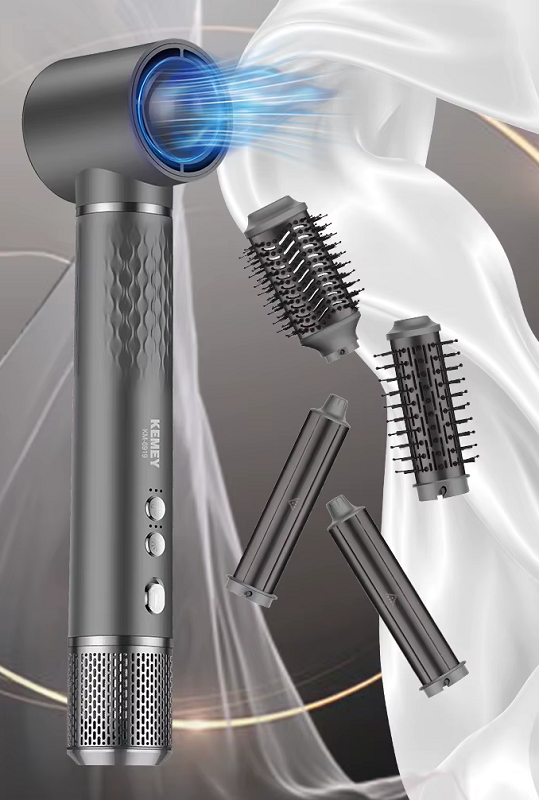 Πιστολάκι & ηλεκτρική βούρτσα μαλλιών - 5in1 - KM-6919 - Kemei