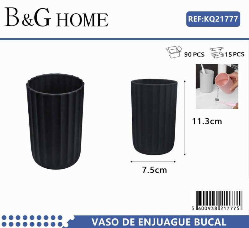 Θήκες οδοντόβουρτσας πλαστικές σε σετ 5Χ - Black - 21777