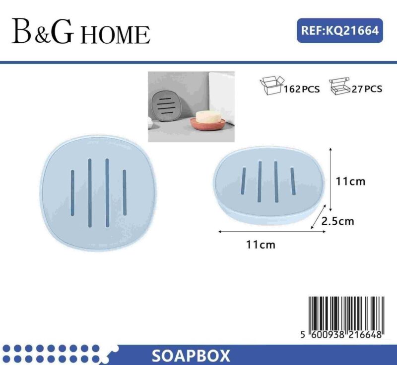 Σαπουνοθήκες μπάνιου πλαστικές σε σετ 9Χ - Light Blue - 21664