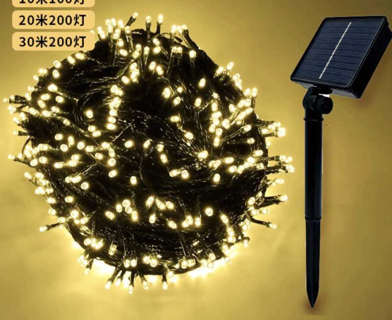 Ηλιακή γιρλάντα φωτισμού LED - 8m+2m - 80L - 152929 - Warm White