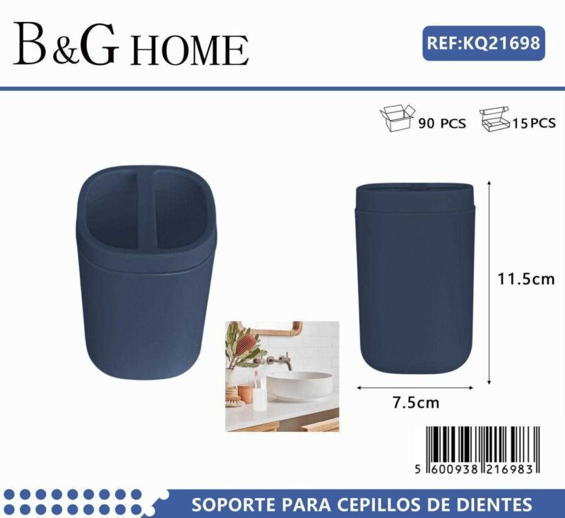 Θήκες οδοντόβουρτσας πλαστικές σε σετ 5Χ - Blue - 21698