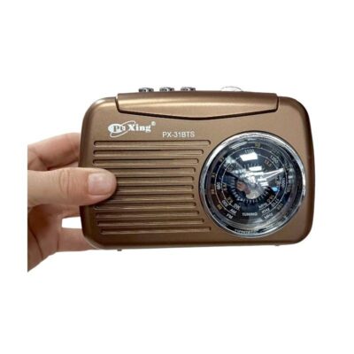 401315-1 Επαναφορτιζόμενο ραδιόφωνο με ηλιακό πάνελ - PX31BTS - 401315 - Brown