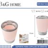 Θήκες οδοντόβουρτσας πλαστικές σε σετ 5Χ - Light Pink - 21656
