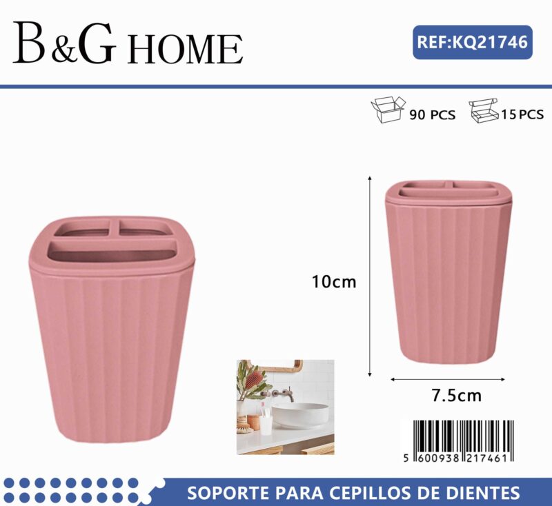 Θήκες οδοντόβουρτσας πλαστικές σε σετ 5Χ - Pink - 21746