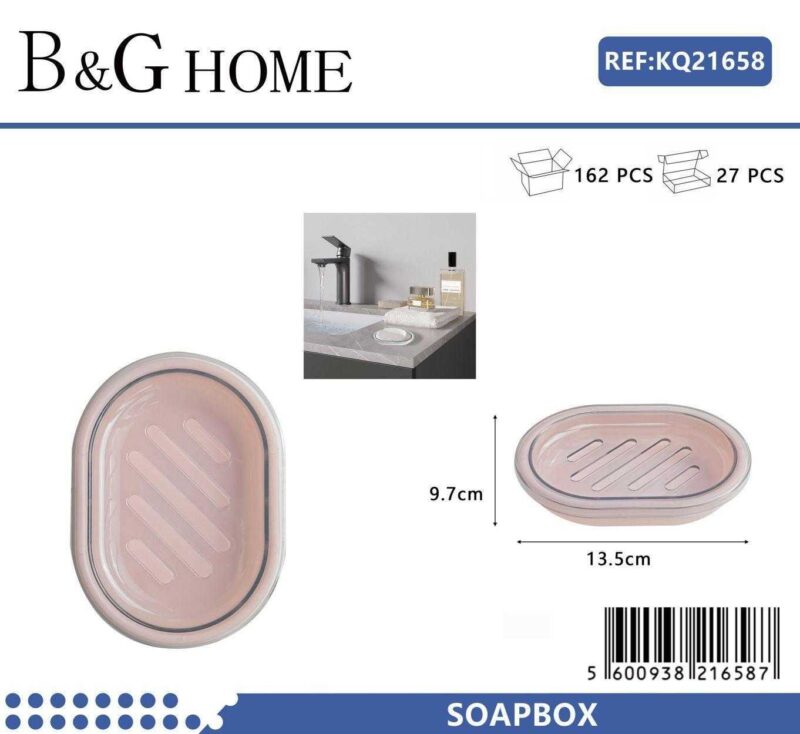 Σαπουνοθήκες μπάνιου πλαστικές σε σετ 9Χ - Light Pink - 21658